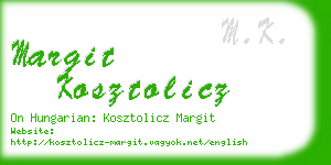 margit kosztolicz business card
